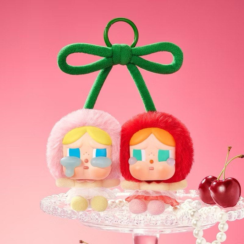 POP MART CRYBABY Vinyl Plush Hanging Card "Crying For Love" Series (Love You Cherry Much)-Pop Mart-Ace Cards & Collectibles
