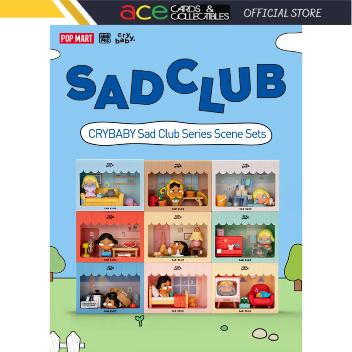 POP MART Crybaby Sad Club Series Scene Sets-Single Box (Random)-Pop Mart-Ace Cards &amp; Collectibles