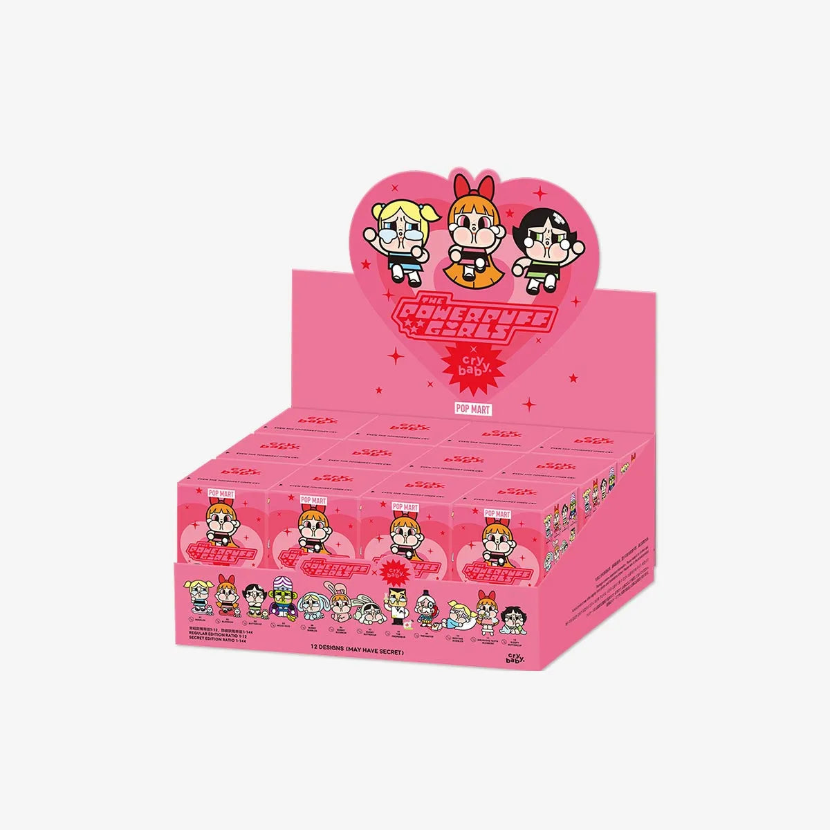 POP MART Crybaby x Powerpuff Girls Series-Whole Display Box (12pcs)-Pop Mart-Ace Cards &amp; Collectibles