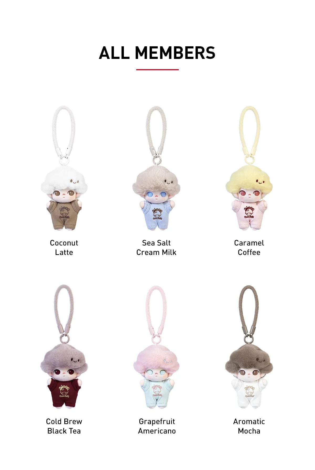 POP MART DIMOO Crush on Coffee Series-Soft-faced Plush Keychain Blind Box-Single Box (Random)-Pop Mart-Ace Cards & Collectibles