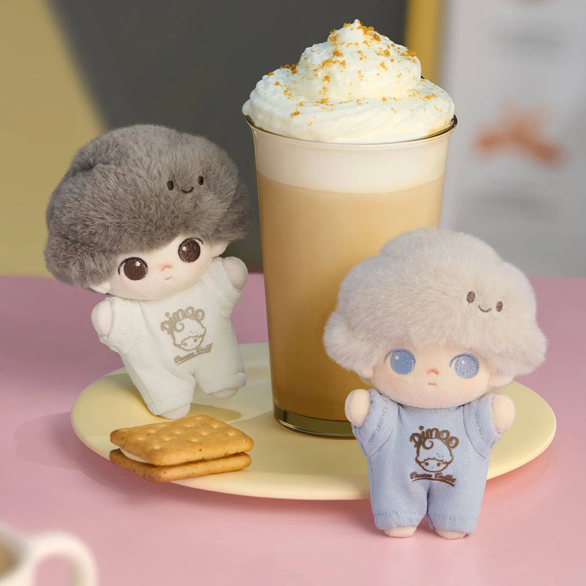 POP MART DIMOO Crush on Coffee Series-Soft-faced Plush Keychain Blind Box-Single Box (Random)-Pop Mart-Ace Cards & Collectibles