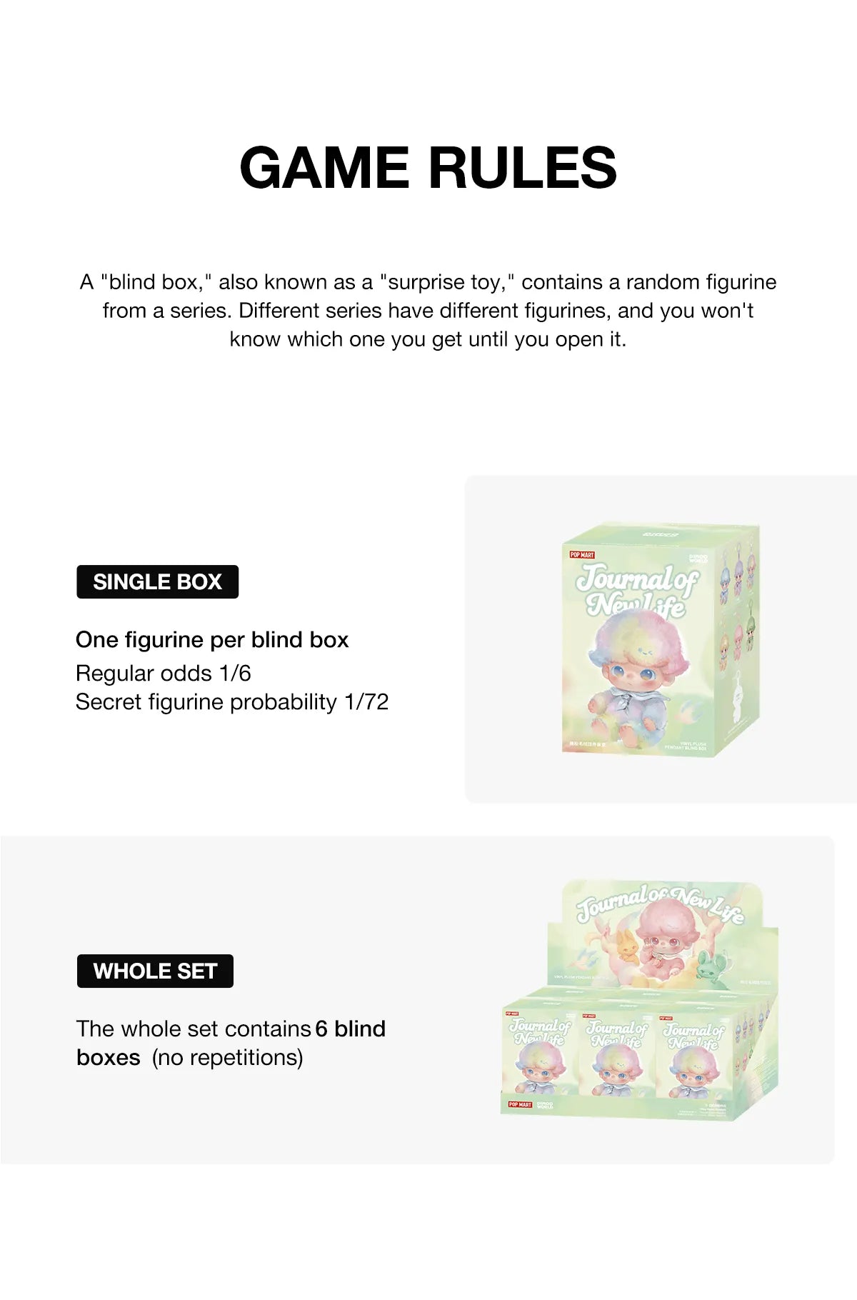 POP MART DIMOO Journal of New Life Series-Vinyl Plush Pendant Blind Box-Single Box (Random)-Pop Mart-Ace Cards & Collectibles