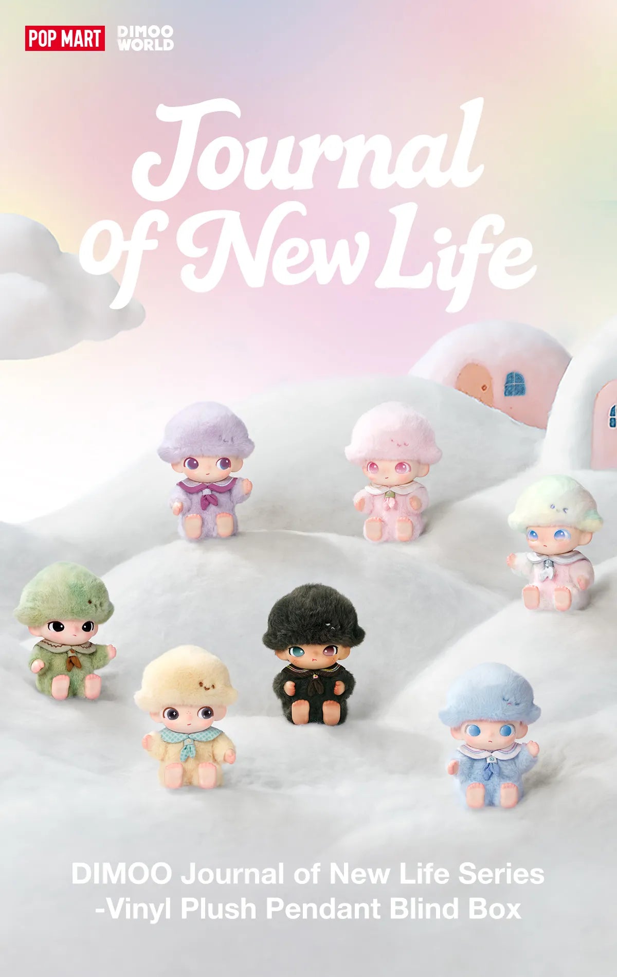 POP MART DIMOO Journal of New Life Series-Vinyl Plush Pendant Blind Box-Single Box (Random)-Pop Mart-Ace Cards & Collectibles