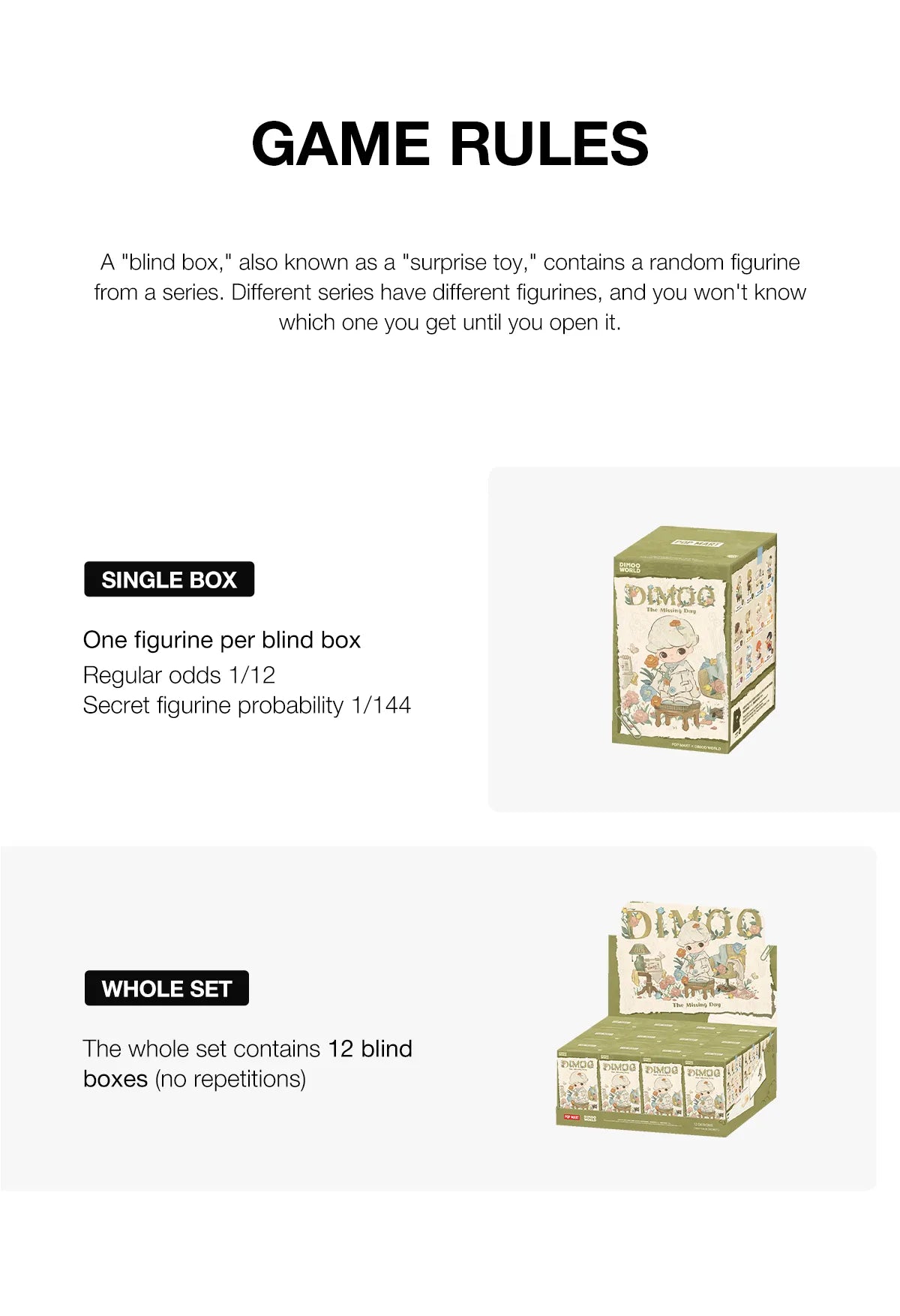 POP MART DIMOO The Missing Day Series-Single Box (Random)-Pop Mart-Ace Cards & Collectibles