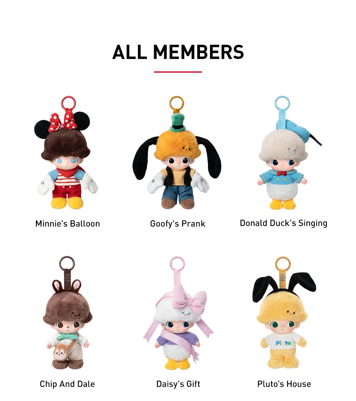 POP MART DIMOO WORLD x Disney Vinyl Plush Keychain Series-Single Box (Random)-Pop Mart-Ace Cards & Collectibles
