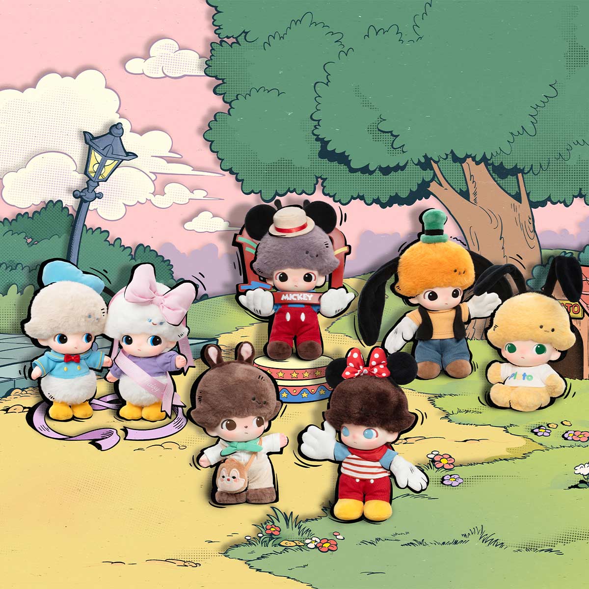 POP MART DIMOO WORLD x Disney Vinyl Plush Keychain Series-Single Box (Random)-Pop Mart-Ace Cards & Collectibles