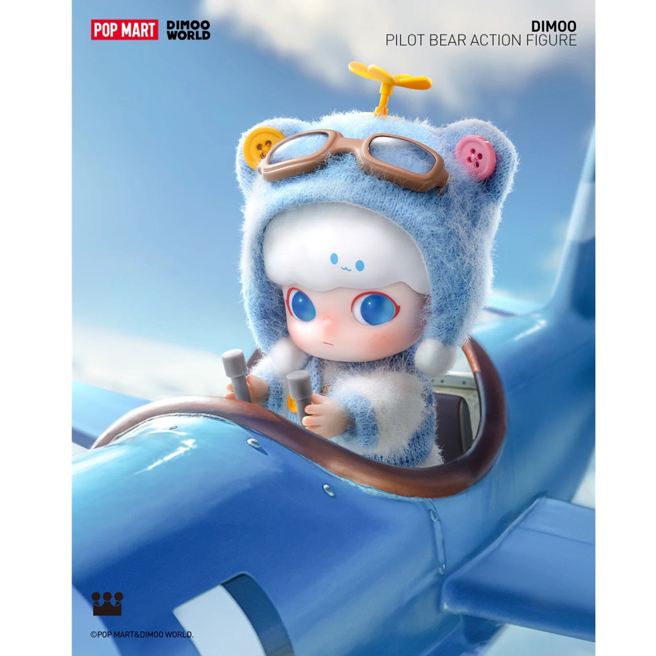 POP MART Dimoo Pilot Bear Action Figure-Pop Mart-Ace Cards & Collectibles