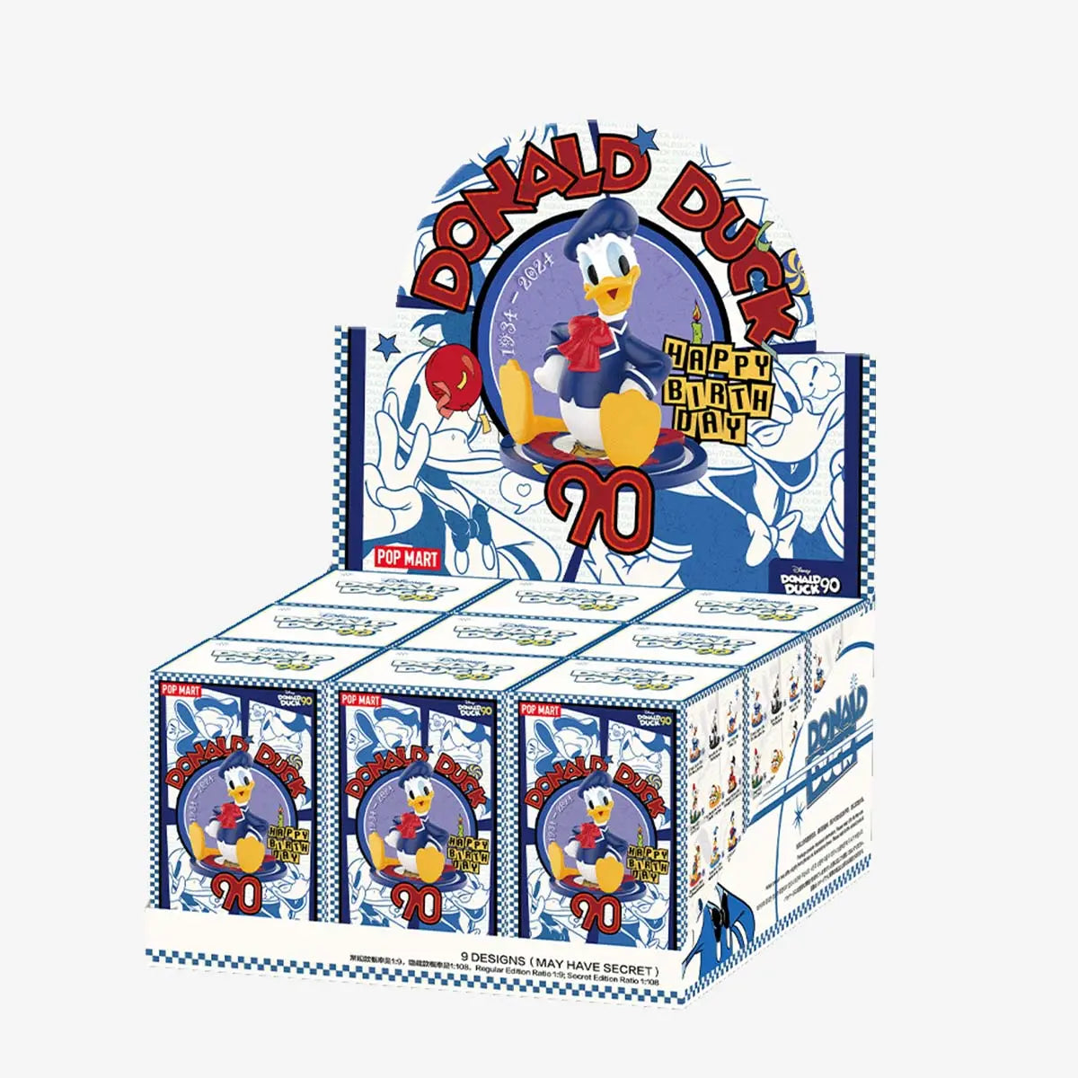 POP MART Disney Donald Duck 90th Anniversary Series-Display Box (9pcs)-Pop Mart-Ace Cards & Collectibles