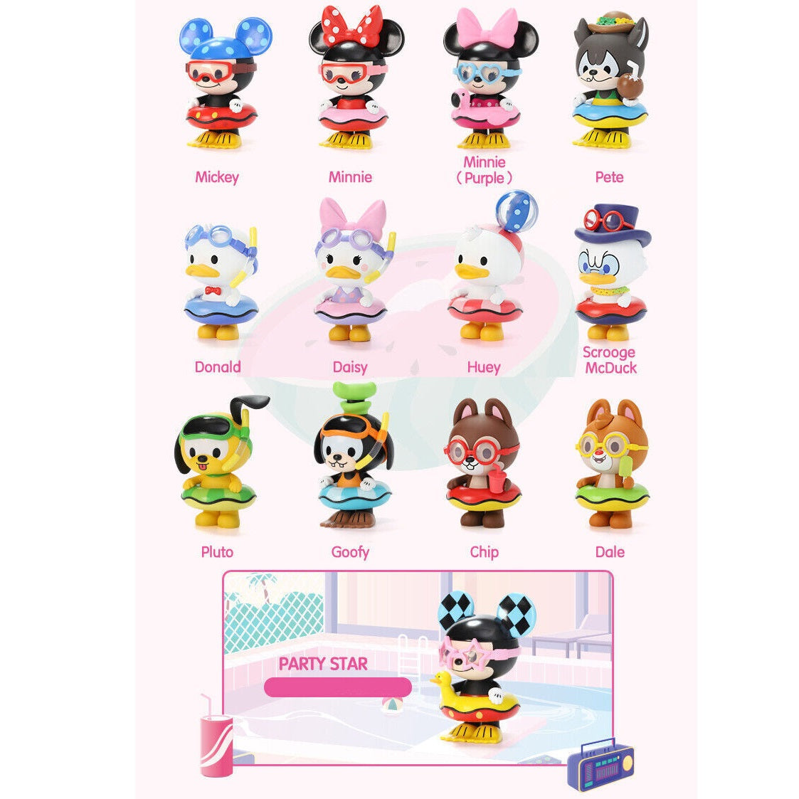 POP MART Disney Mickey Family Pool Party Series-Single Box (Random)-Pop Mart-Ace Cards & Collectibles