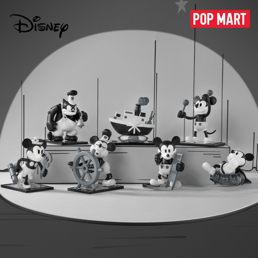 POP MART Disney Steamboat Willie Mickey Series-Single Box (Random)-Pop Mart-Ace Cards & Collectibles