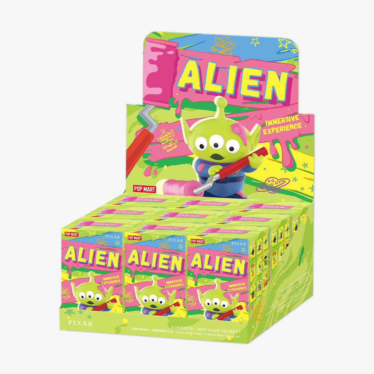 POP MART Disney/Pixar Alien-Immersive Experience Series-Display Box (9pcs)-Pop Mart-Ace Cards &amp; Collectibles