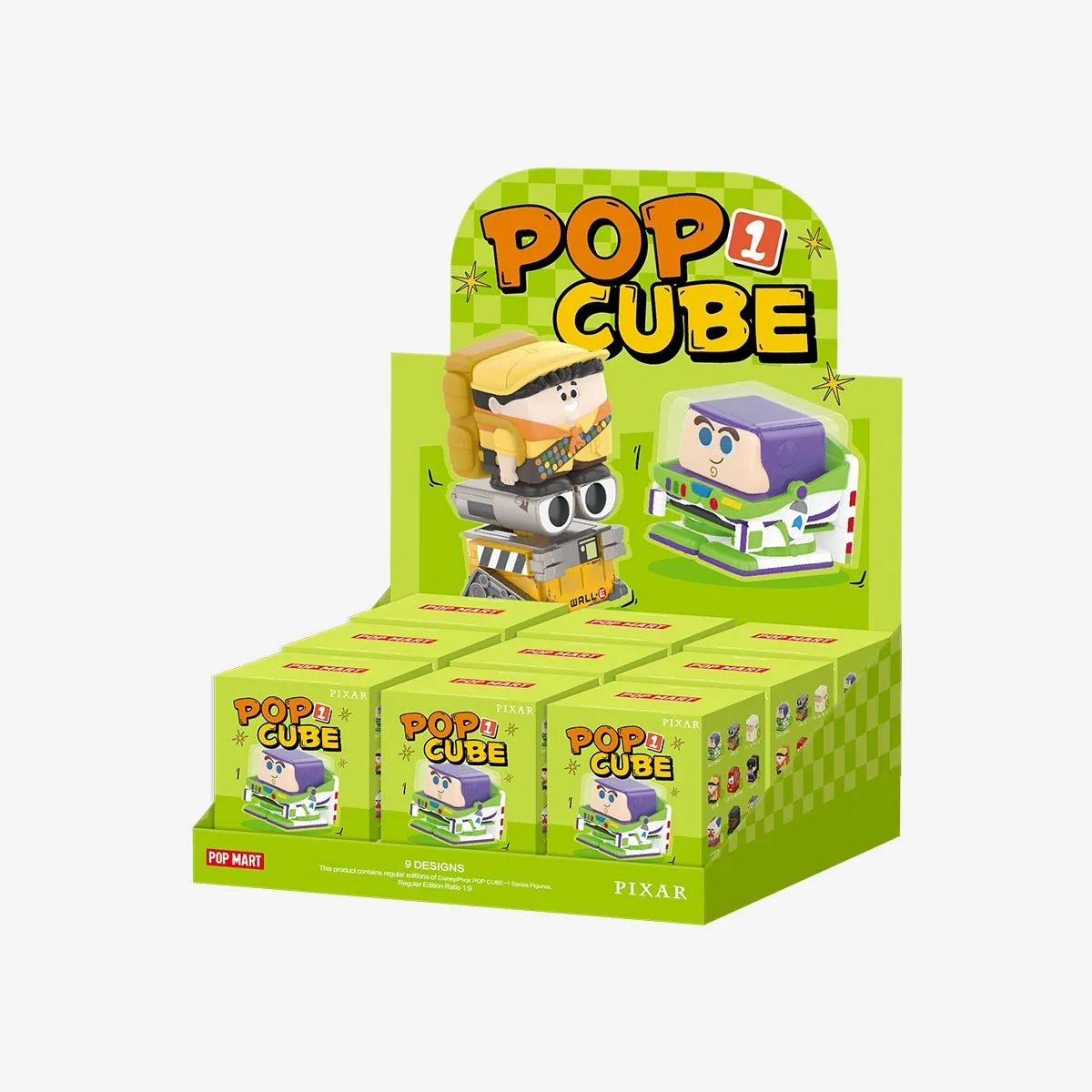 POP MART Disney/Pixar POP CUBE-1 Series Figures-Display Box (9pcs)-Pop Mart-Ace Cards &amp; Collectibles