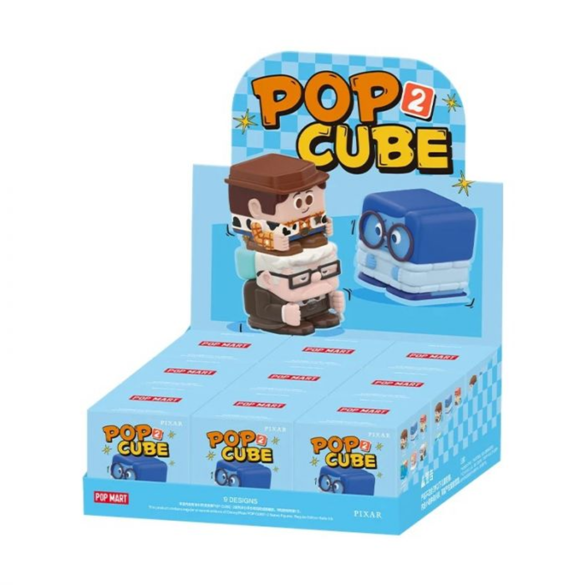 POP MART Disney/Pixar POP CUBE-2 Series Figures-Display Box (9pcs)-Pop Mart-Ace Cards &amp; Collectibles