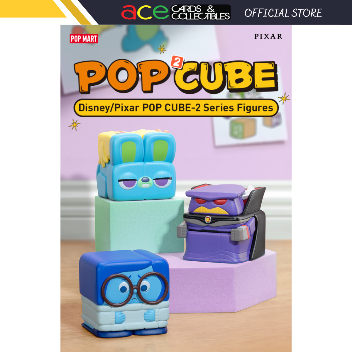 POP MART Disney/Pixar POP CUBE-2 Series Figures-Single Box (Random)-Pop Mart-Ace Cards &amp; Collectibles