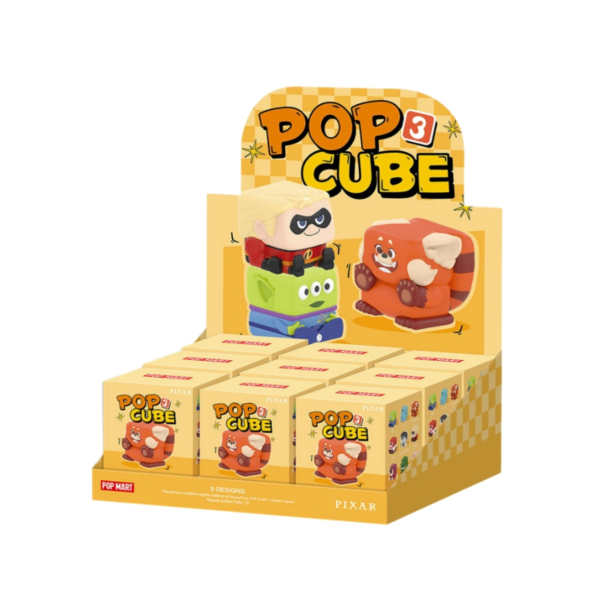 POP MART Disney/Pixar POP CUBE-3 Series Figures-Display Box (9pcs)-Pop Mart-Ace Cards &amp; Collectibles