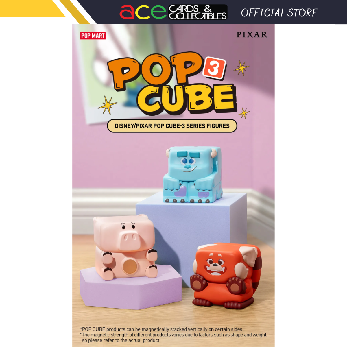 POP MART Disney/Pixar POP CUBE-3 Series Figures-Single Box (Random)-Pop Mart-Ace Cards &amp; Collectibles