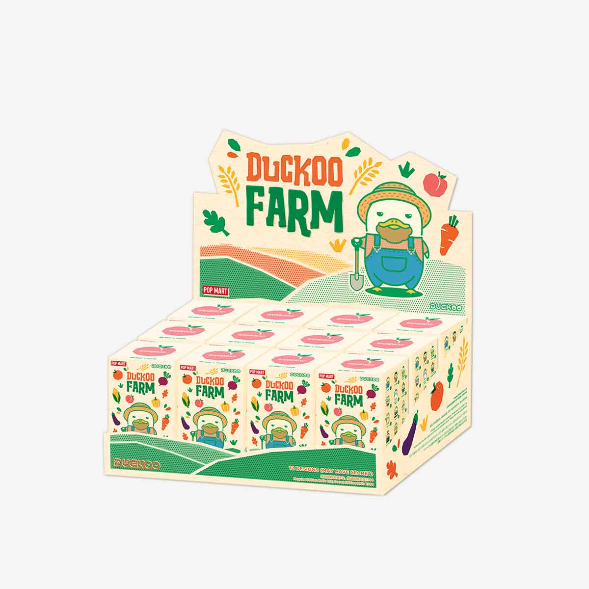 POP MART Duckoo Farm Series-Display Box (12pcs)-Pop Mart-Ace Cards &amp; Collectibles