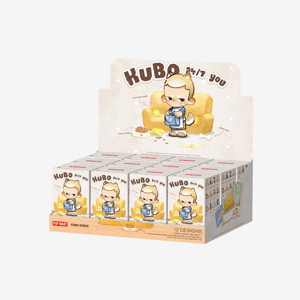 POP MART KUBO 24/7 YOU Series Figures-Display Box (12pcs)-Pop Mart-Ace Cards &amp; Collectibles