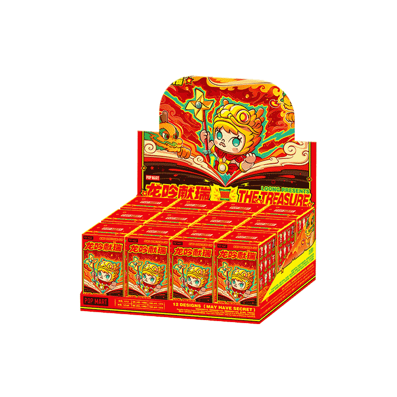 POP MART Loong Presents the Treasure Series-Display Box (12pcs)-Pop Mart-Ace Cards &amp; Collectibles