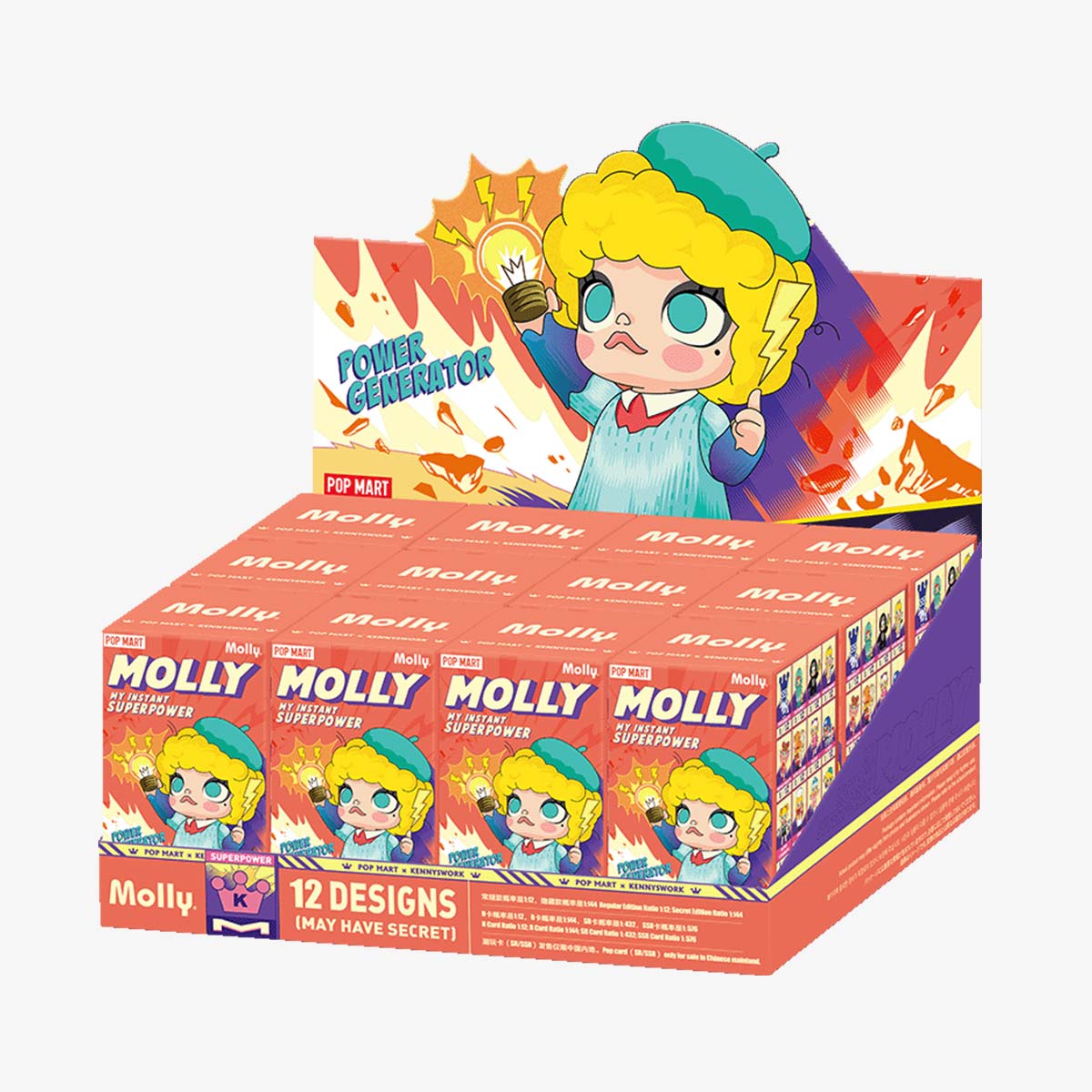 POP MART Molly My Instant Superpower Series-Display Box (12pcs)-Pop Mart-Ace Cards &amp; Collectibles