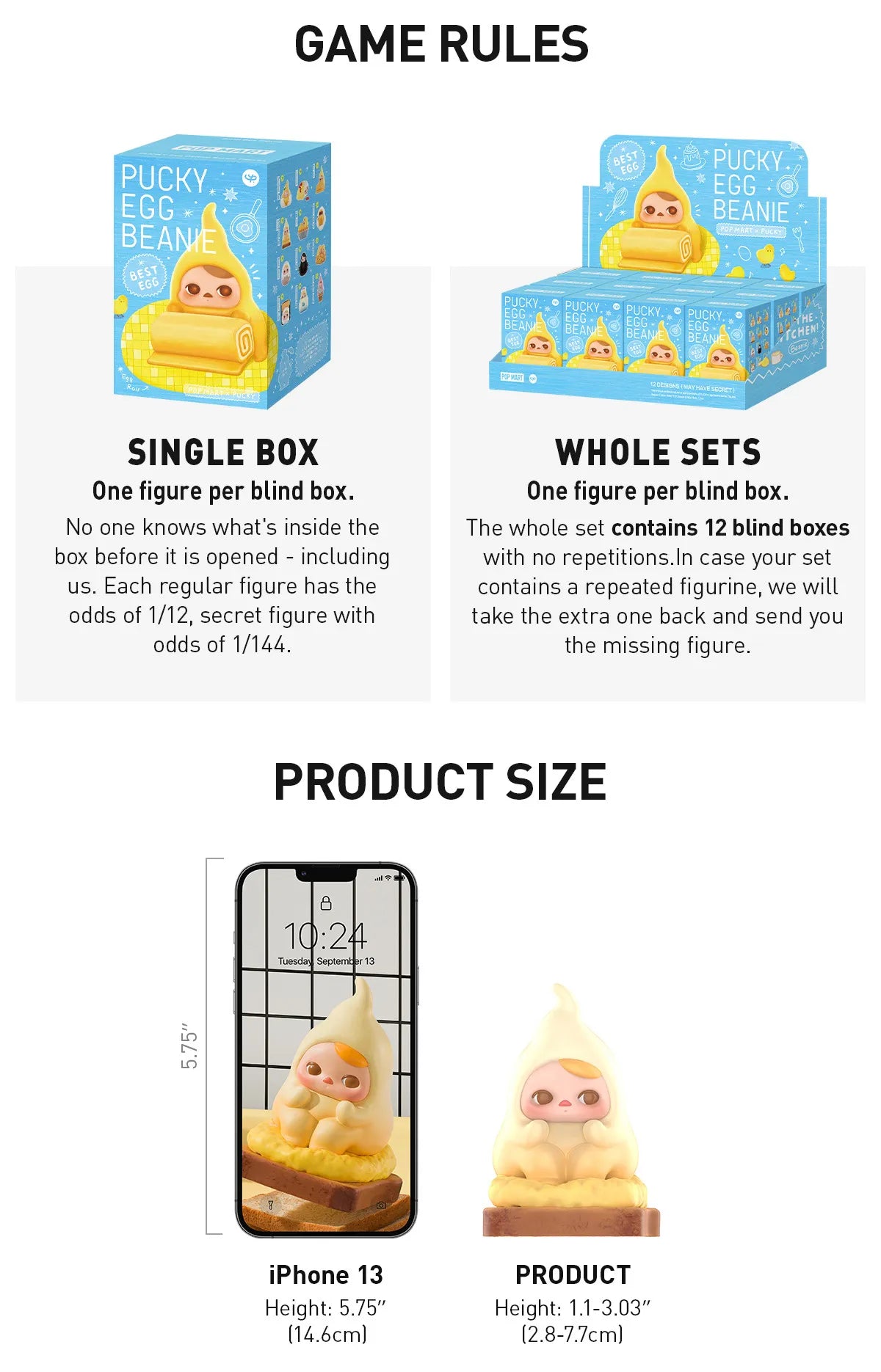 POP MART PUCKY Egg Beanie Series Figures-Single Box (Random)-Pop Mart-Ace Cards & Collectibles