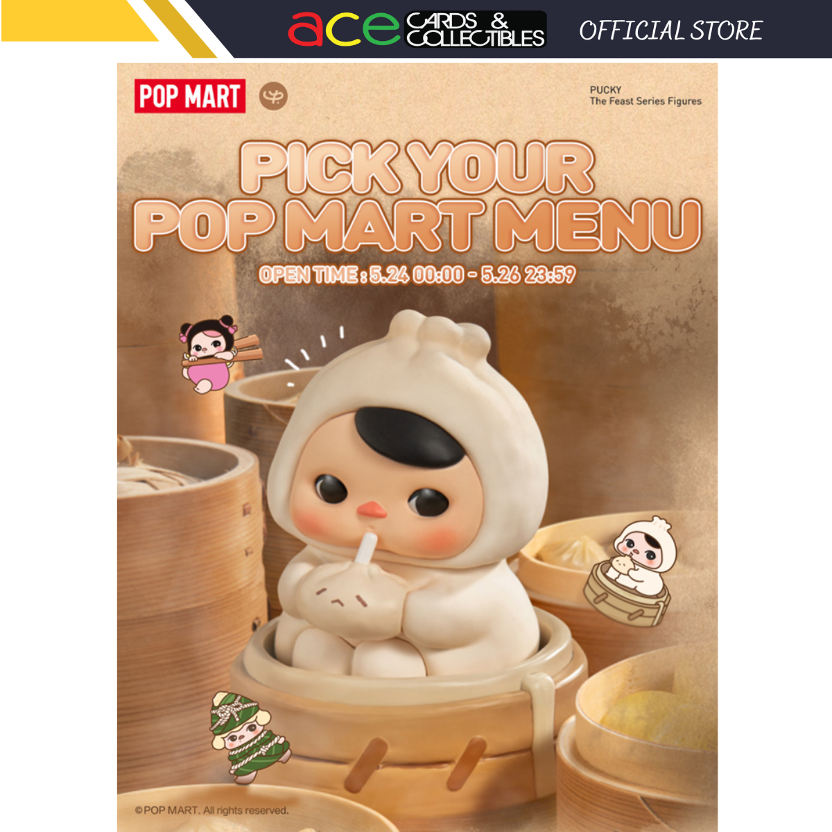 POP MART PUCKY The Feast Series-Single Box (Random)-Pop Mart-Ace Cards &amp; Collectibles