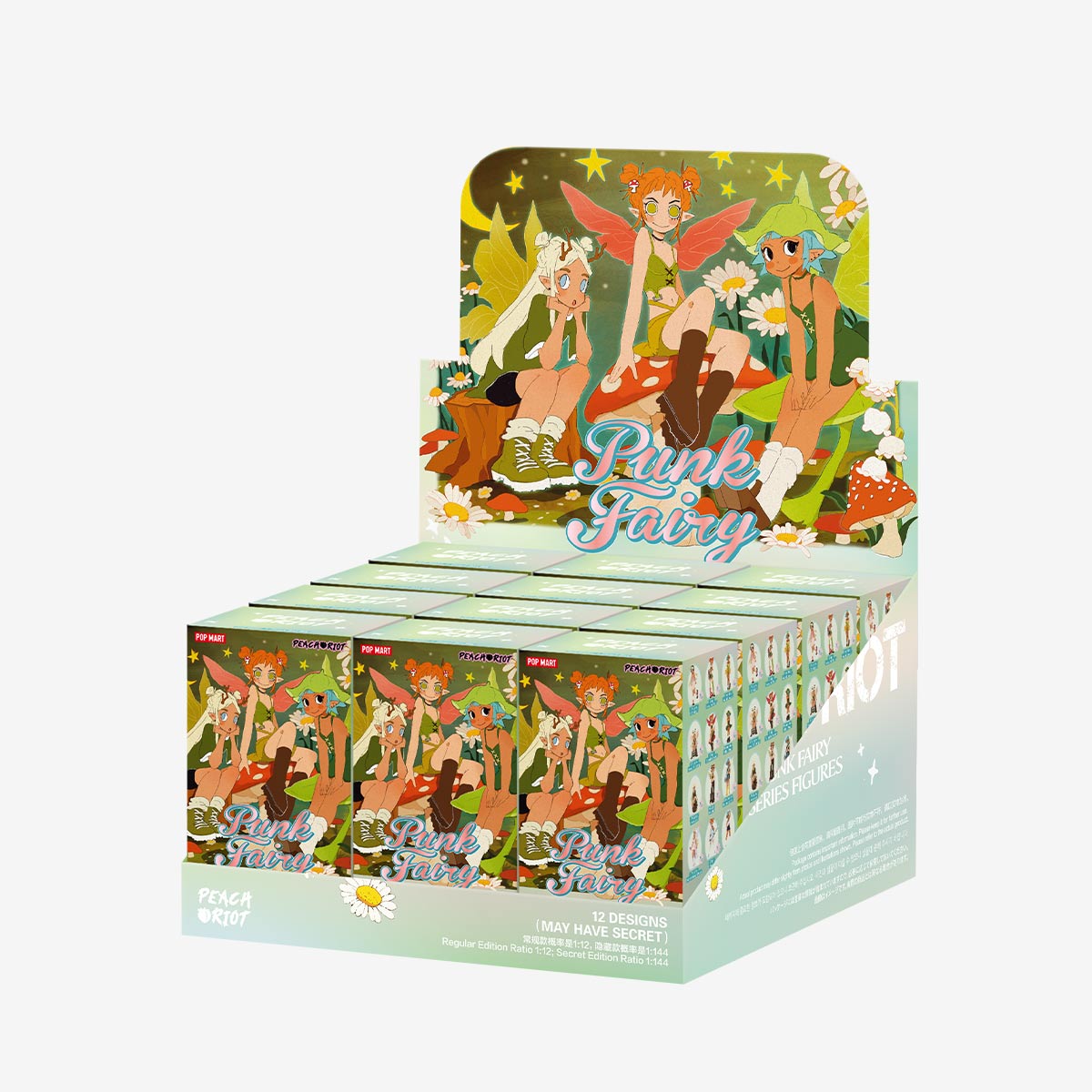 POP MART Peach RIot Peach Punk Fairy Series-Display Box (12pcs)-Pop Mart-Ace Cards &amp; Collectibles