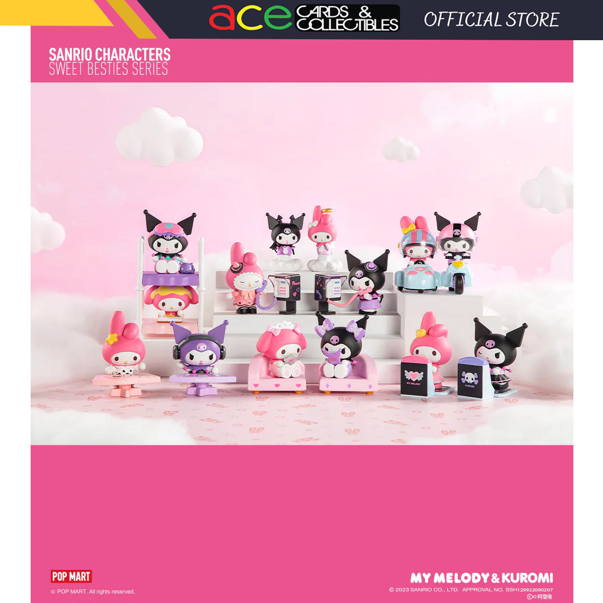POP MART Sanrio Characters Sweet Besties Series-Single Box (Random)-Pop Mart-Ace Cards &amp; Collectibles