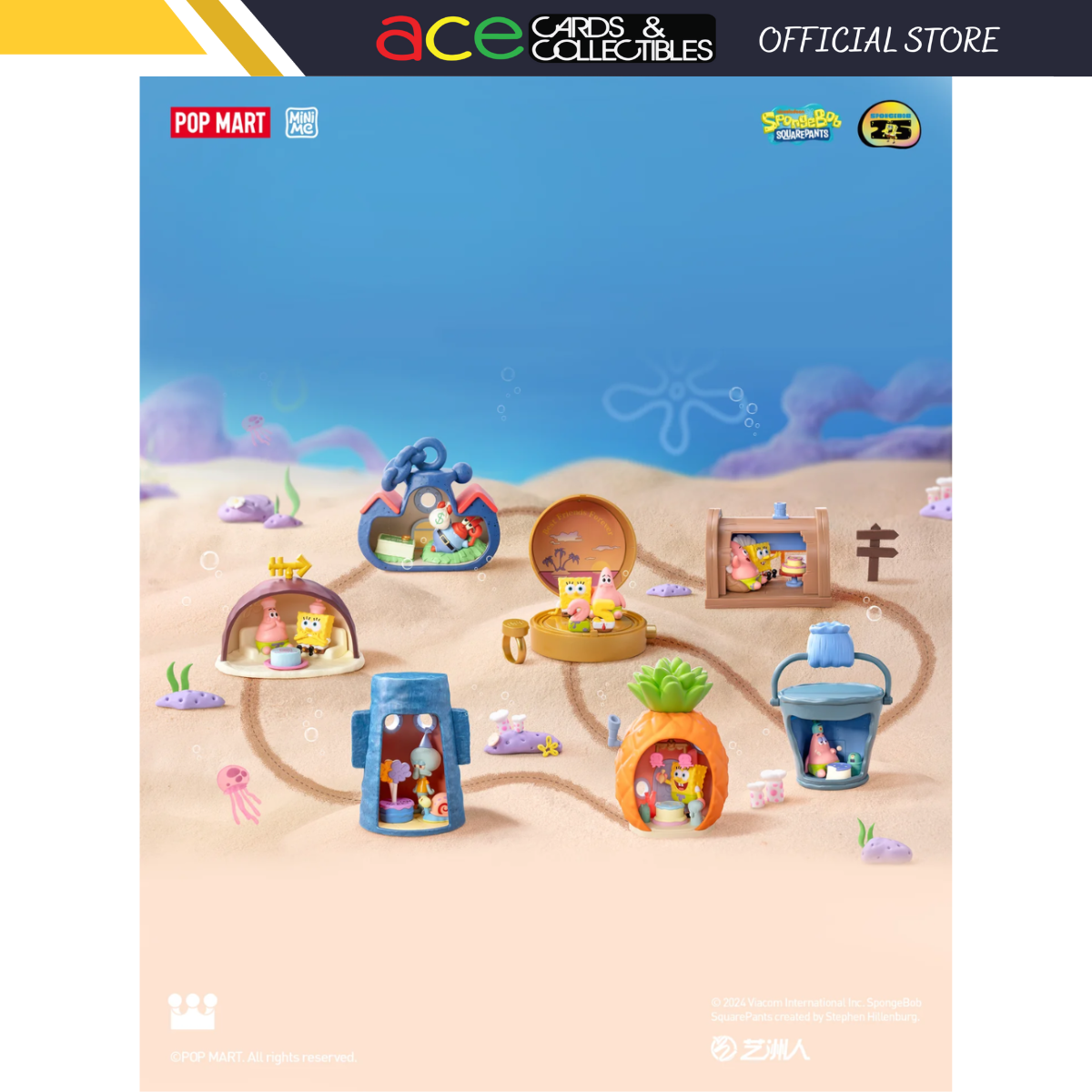 POP MART SpongeBob SquarePants Carnival Anniversary Series Scene Sets-Single Box (Random)-Pop Mart-Ace Cards &amp; Collectibles