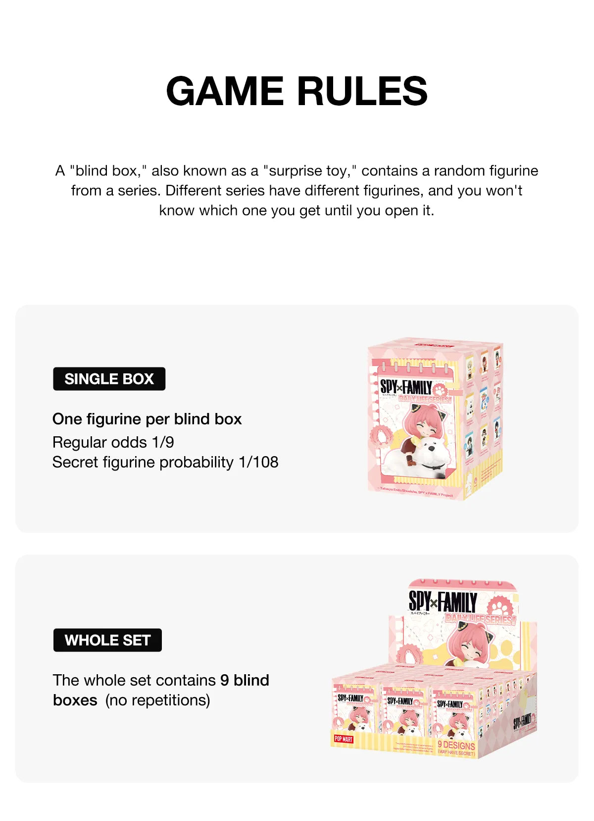POP MART Spy X Family Daily life Series Figure Blind Box-Single Box (Random)-Pop Mart-Ace Cards & Collectibles