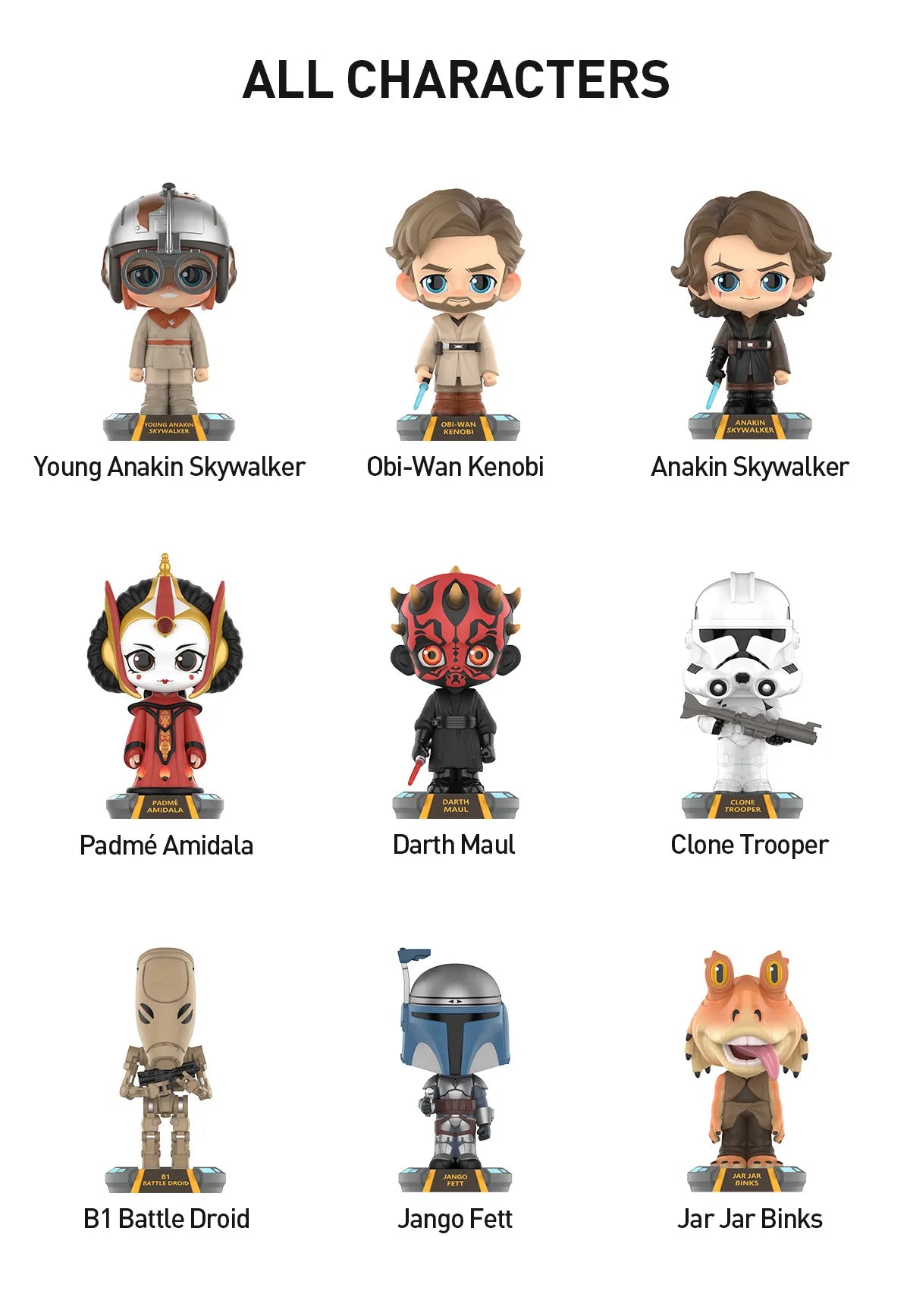POP MART Star Wars Bobblehead Series Figures-Single Box (Random)-Pop Mart-Ace Cards & Collectibles