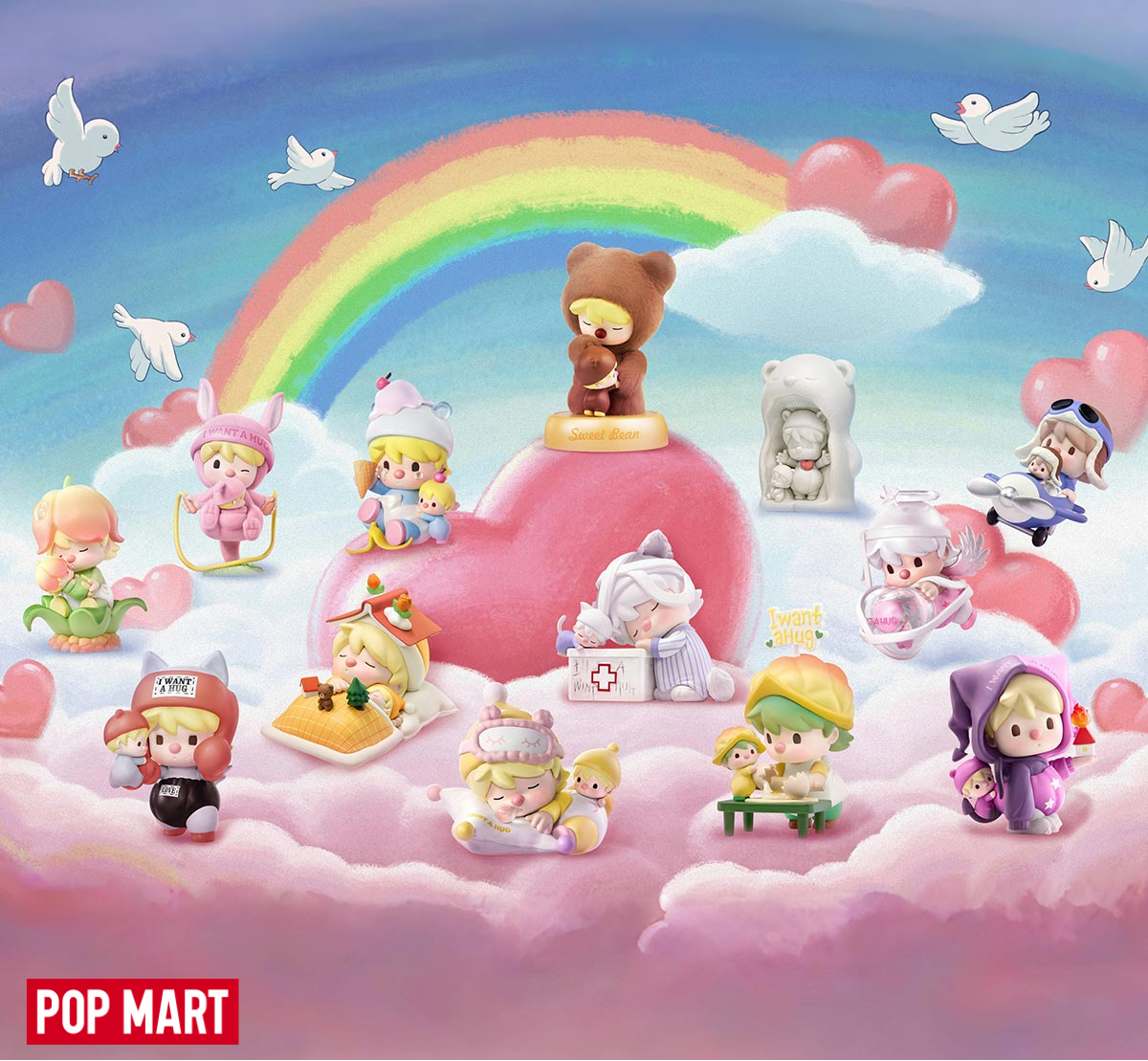 POP MART Sweet Bean I Want A Hug Series-Single Box (Random)-Pop Mart-Ace Cards & Collectibles