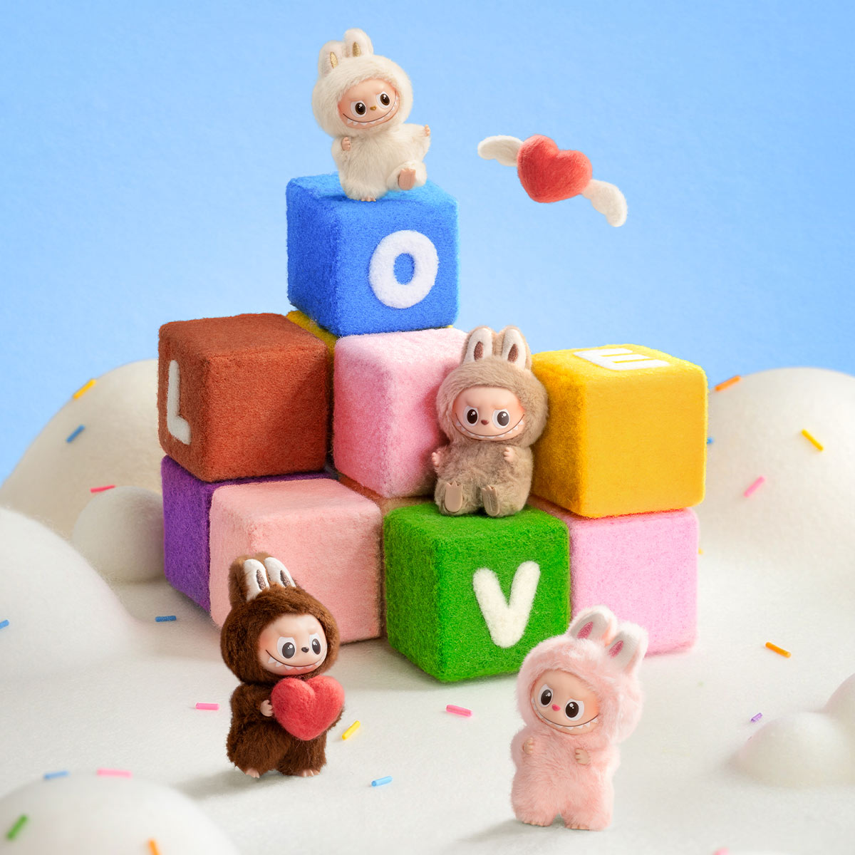 POP MART THE MONSTERS PIN FOR LOVE SERIES-Vinyl Plush Pendant Blind Box (A-M)-Single Box-Pop Mart-Ace Cards & Collectibles