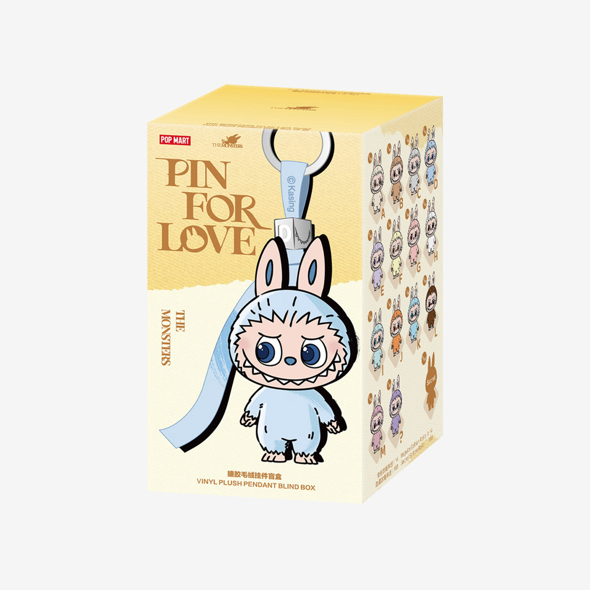 POP MART THE MONSTERS PIN FOR LOVE SERIES-Vinyl Plush Pendant Blind Box (A-M)-Single Box-Pop Mart-Ace Cards & Collectibles