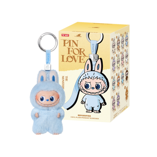 POP MART THE MONSTERS PIN FOR LOVE SERIES-Vinyl Plush Pendant Blind Box (A-M)-Single Box-Pop Mart-Ace Cards & Collectibles