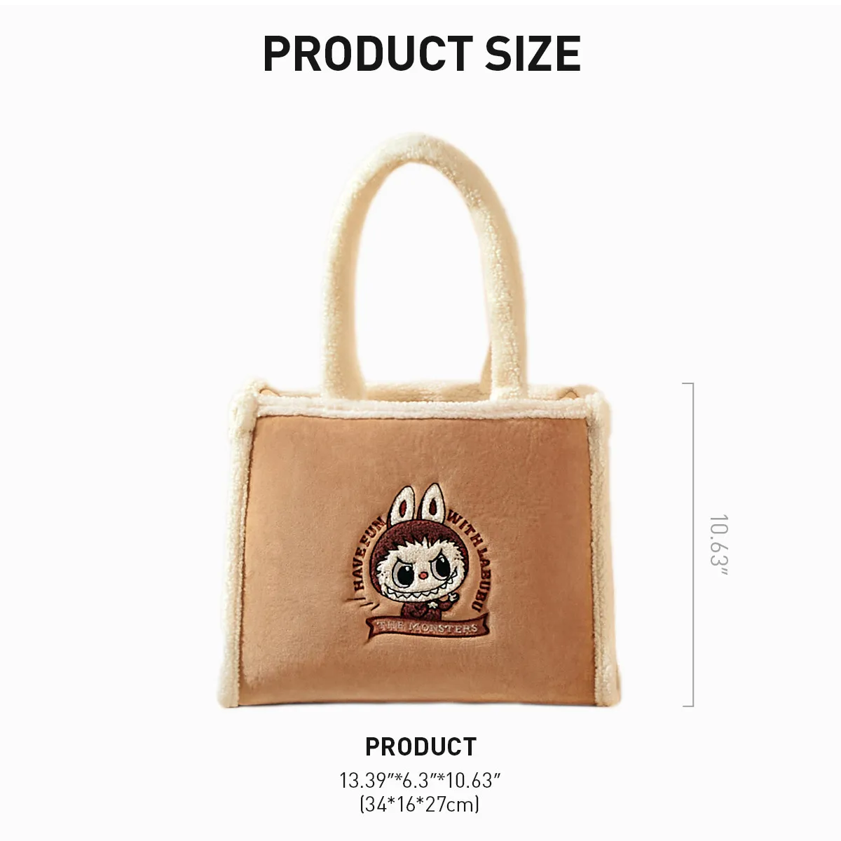 POP MART The Monsters Classic Series &quot;Tote Bag&quot; (Brown)-Pop Mart-Ace Cards &amp; Collectibles