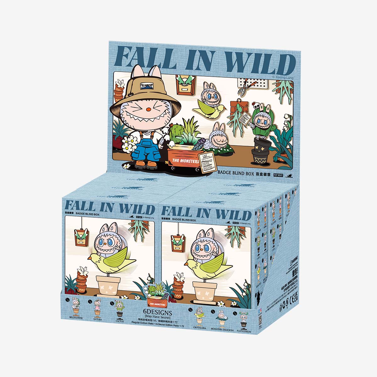 POP MART The Monsters Fall in Wild Badge Series-Single Box (Random)-Pop Mart-Ace Cards & Collectibles