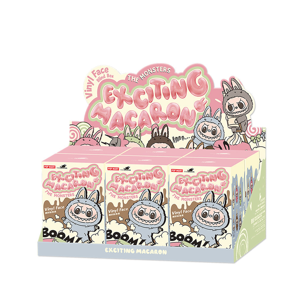 POP MART The Monsters Tasty Macarons Vinyl Face Series-Display Box (6pcs)-Pop Mart-Ace Cards &amp; Collectibles