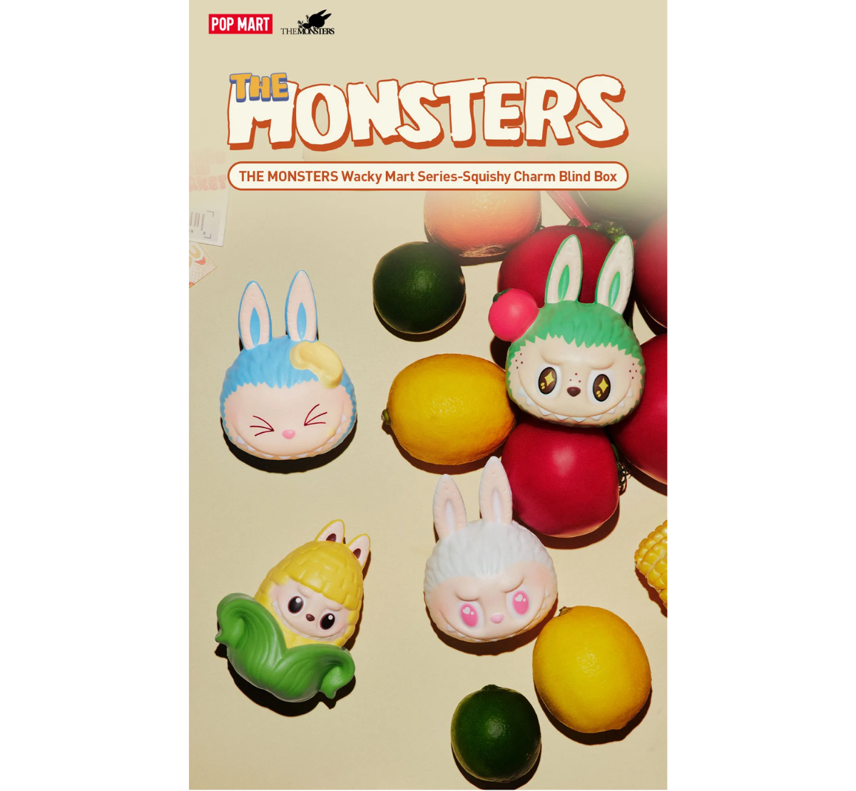 POP MART The Monsters Wacky Mart Series Squishy Charm Blind Box-Single Box (Random)-Pop Mart-Ace Cards & Collectibles