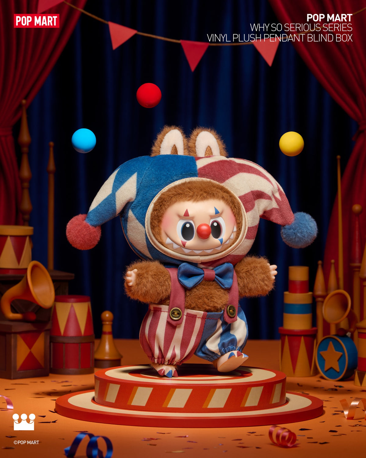 POP MART WHY SO SERIOUS Series-Vinyl Plush Pendant Blind Box-Single Box (Random)-Pop Mart-Ace Cards & Collectibles