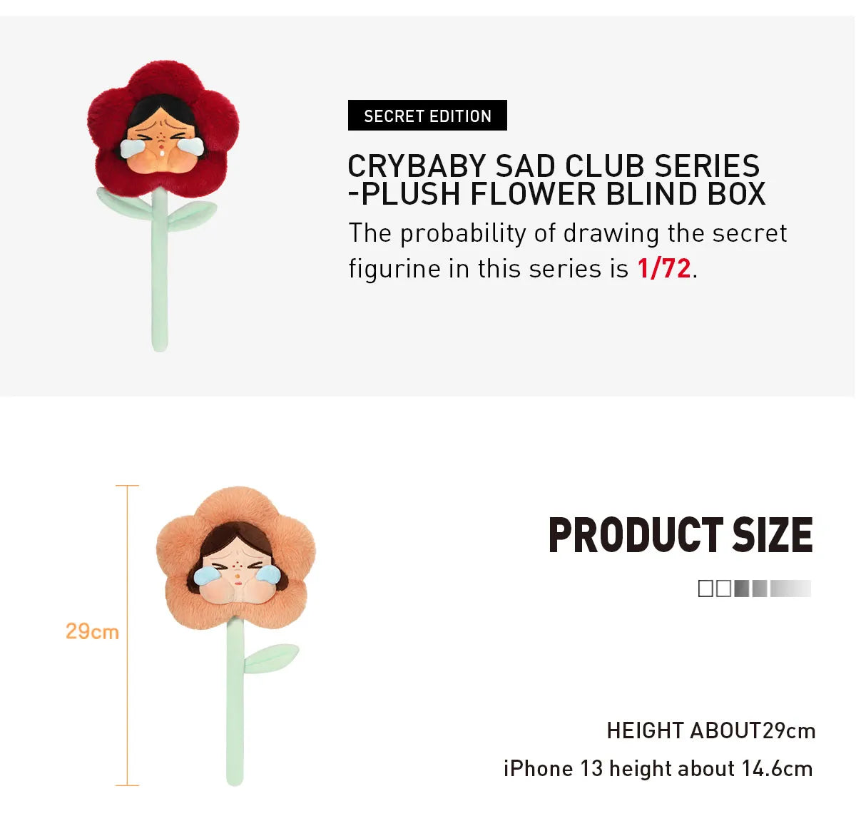 POP MART x CRYBABY Sad Club Plush Flower Series-Single Box (Random)-Pop Mart-Ace Cards &amp; Collectibles