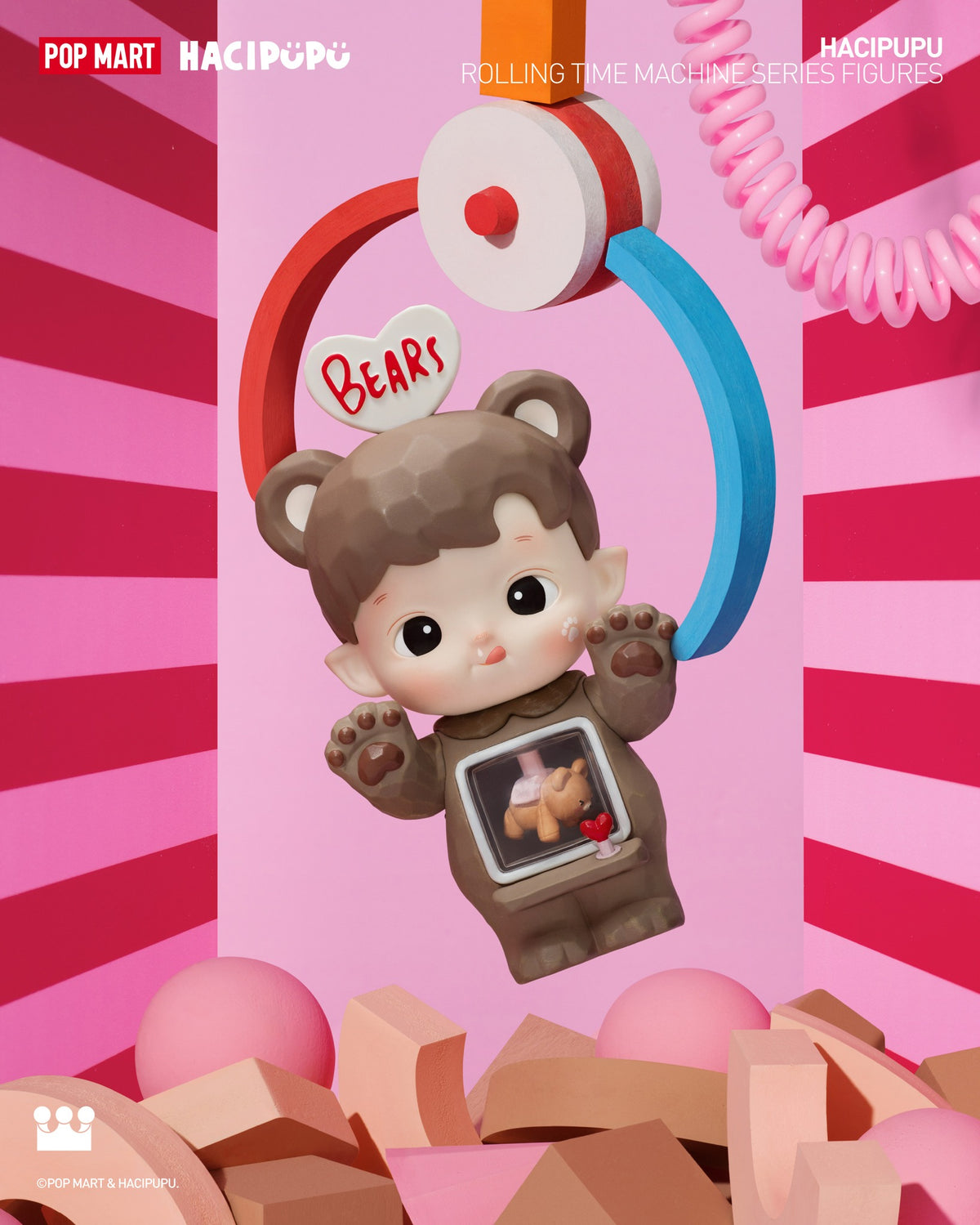 POP MART x HACIPUPU Rolling Time Machine Series Figures-Single Box (Random)-Pop Mart-Ace Cards & Collectibles