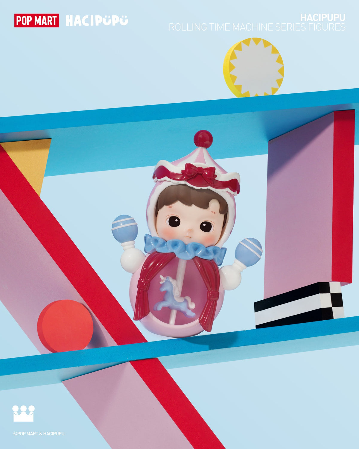POP MART x HACIPUPU Rolling Time Machine Series Figures-Single Box (Random)-Pop Mart-Ace Cards & Collectibles