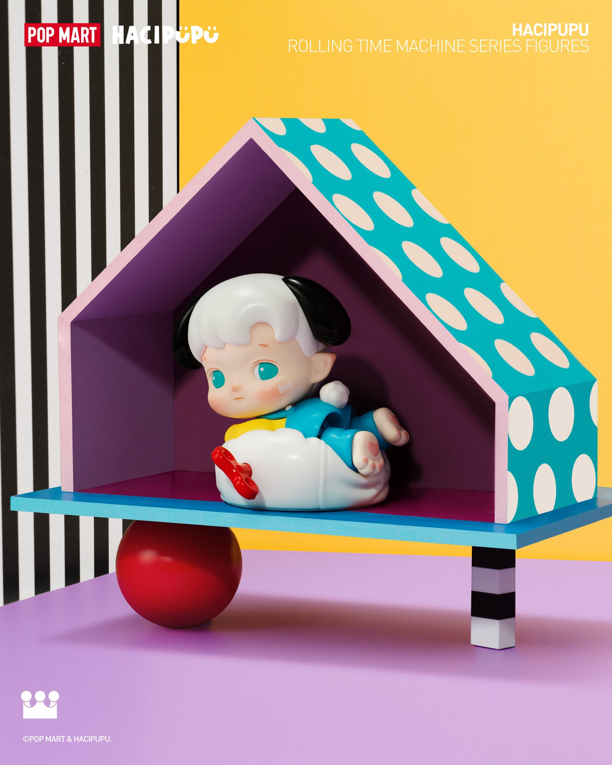 POP MART x HACIPUPU Rolling Time Machine Series Figures-Single Box (Random)-Pop Mart-Ace Cards & Collectibles