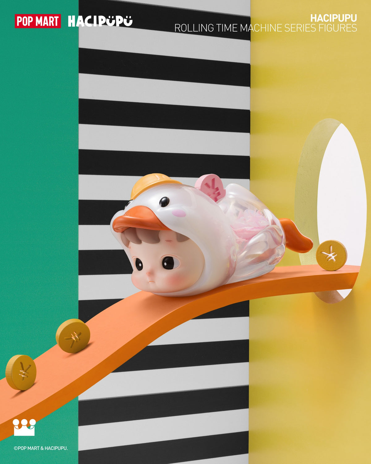 POP MART x HACIPUPU Rolling Time Machine Series Figures-Single Box (Random)-Pop Mart-Ace Cards & Collectibles