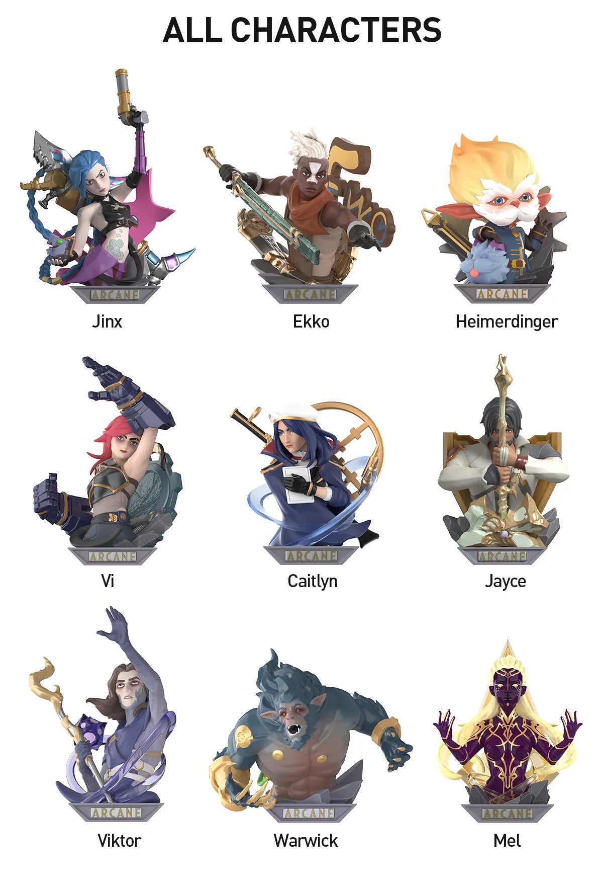 POP MART x League of Legends: Arcane Collectible Figures-Single Box (Random)-Pop Mart-Ace Cards &amp; Collectibles