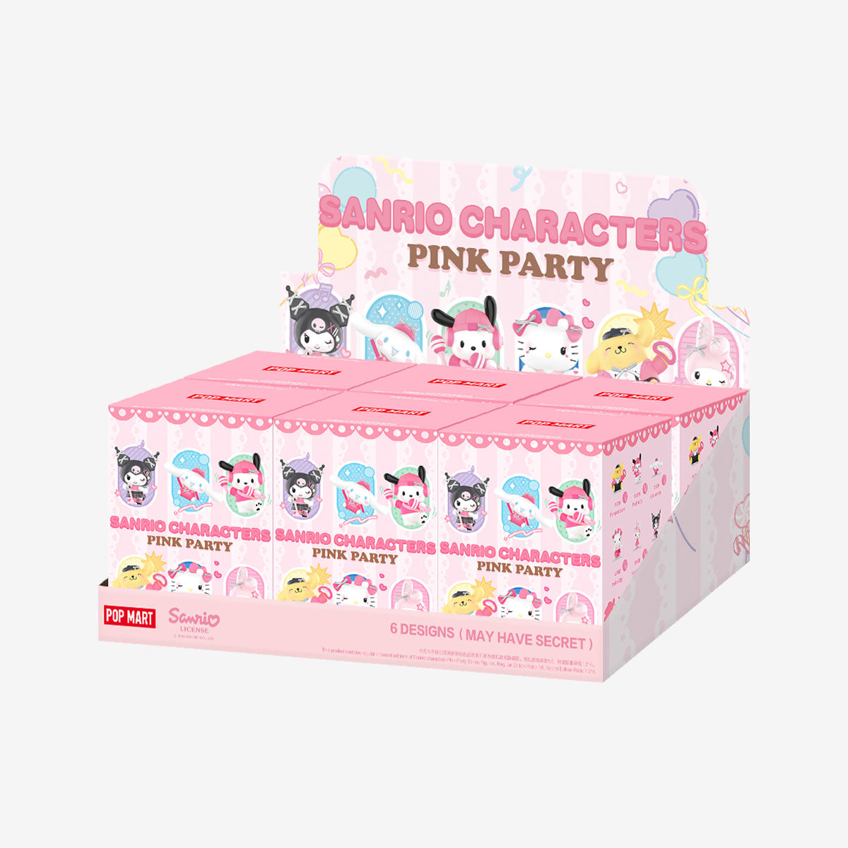 POP MART x Sanrio Characters Pink Party Series Figures-Whole Box (6pcs)-Pop Mart-Ace Cards & Collectibles