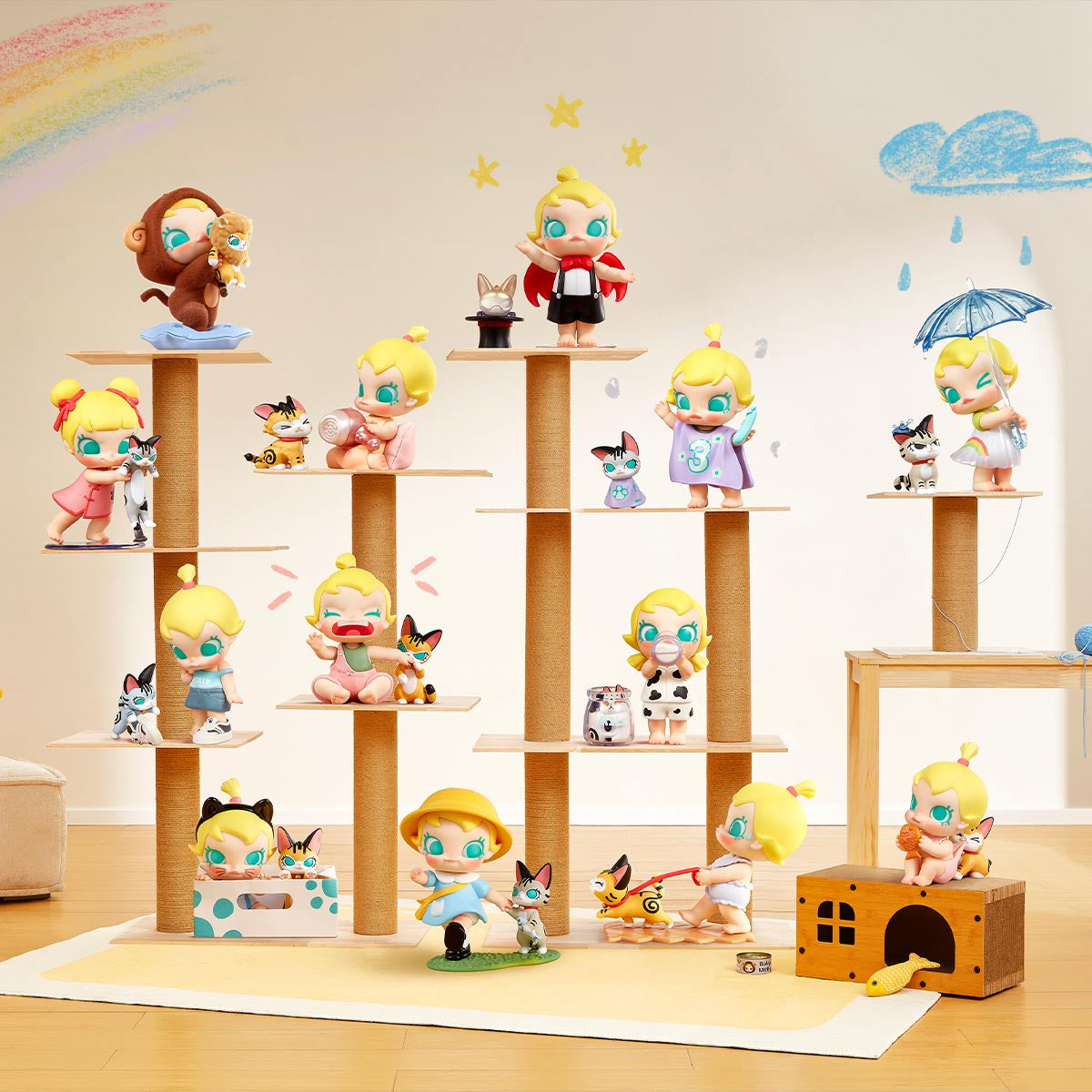POPMART x Baby Molly & Baby Tabby Series Figures-Single Box (Random)-Pop Mart-Ace Cards & Collectibles