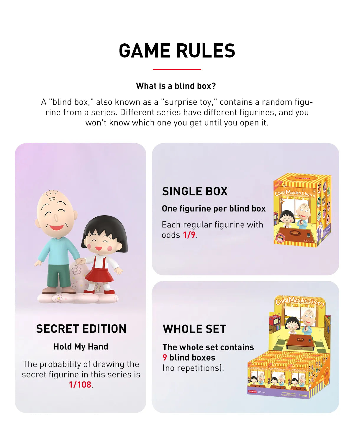 POPMART x Chibi Maruko Chan's The Time With You Series Figures-Single Box (Random)-Pop Mart-Ace Cards & Collectibles