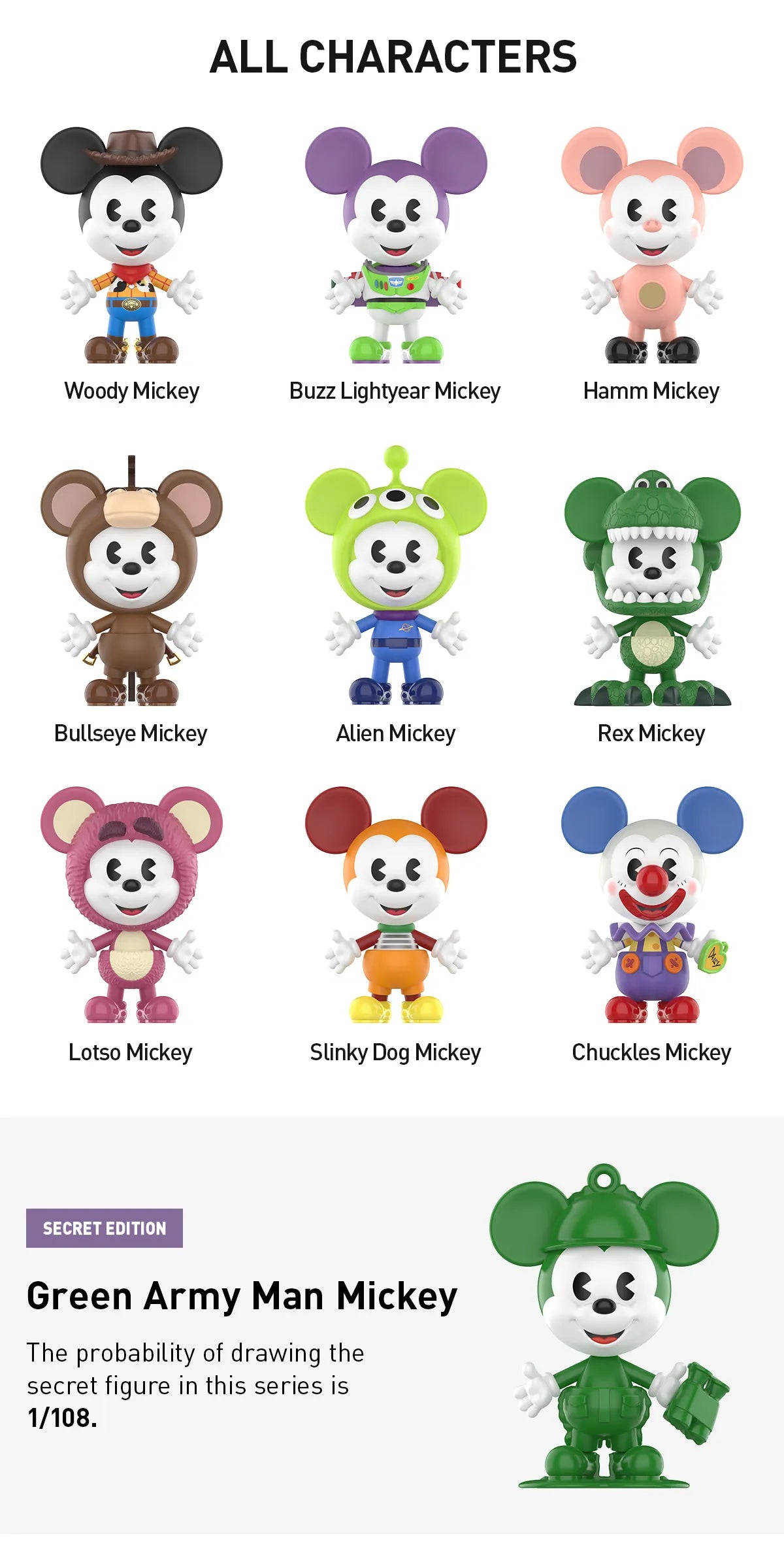 POPMART x Disney Mickey Remixed: Mickey Meets Pixar Series Figures Blind Box-Single Box (Random)-Pop Mart-Ace Cards & Collectibles